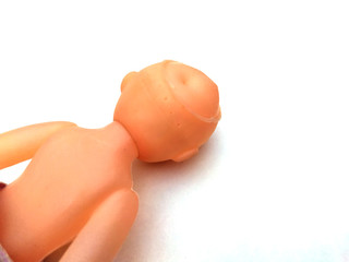 a children plastic toy isolated on white background