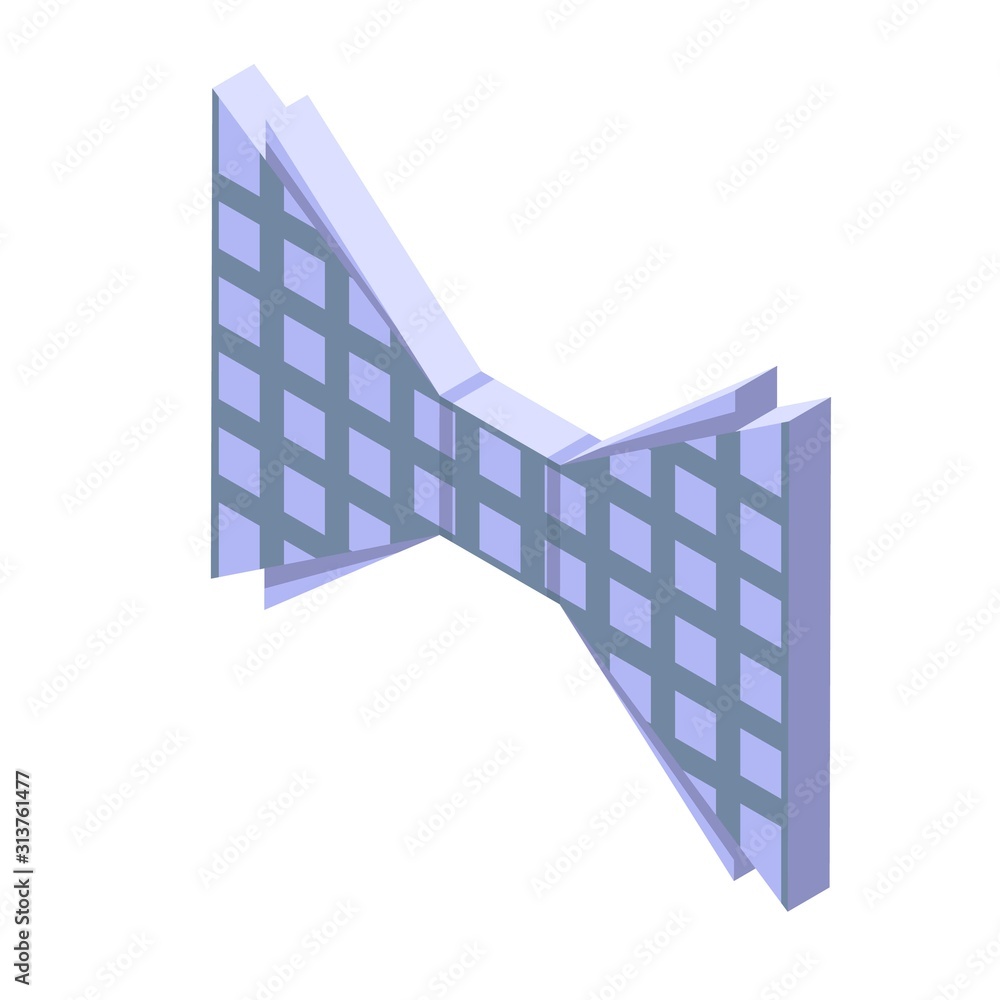Poster bowtie icon. isometric of bowtie vector icon for web design isolated on white background