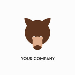 Bear head, Logo, Mascot, Emblem. Vector Illustration.