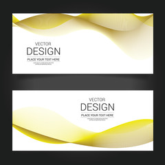 Set of banner templates. modern waves abstract design