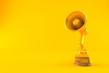 Megaphone golden trophy