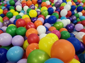 Fototapeta na wymiar colorful balloons corner games mall