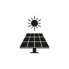 Solar panel icon. Vector illustration, flat design
