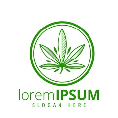 hemp industri logo consept hemp product