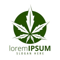 hemp industri logo consept hemp product