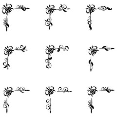 Text separator decoratice divider book typography ornament design elements vintage dividing shapes Border illustration