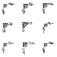 Text separator decoratice divider book typography ornament design elements vintage dividing shapes Border illustration