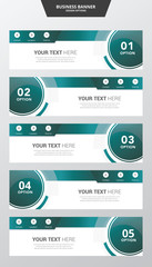Business presentation or info graphics concept with 5 options.