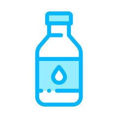 Healthy Water In Plastic Bottle Vector Sign Icon Thin Line. Bio Health Ecology Clean Purity Water Linear Pictogram. Organic Healthcare Vitamin Nutrition Contour Illustration