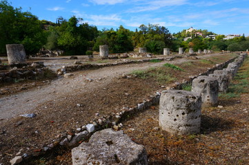 the old ruins in Athens