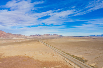 Fototapeta na wymiar Aerial view of Nevada Solar One