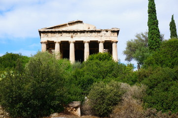 the old ruins in Athens