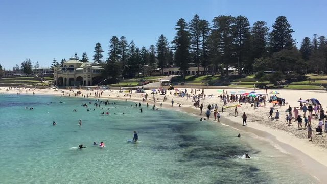 Landscape view of Cottesloe Beach in Perth,  Western Australia