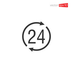 24 Hours Sign Icon Design Vector