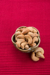 nuts or cashew nuts on the background new.