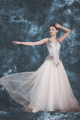 Fototapeta premium lady in gorgeous dress