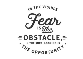 Overcoming Fear as the Main Obstacle to Success (Script Font Style)