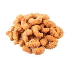 nuts or cashew nuts with crispy coated on background new.