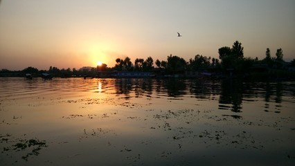 Sunset on the river