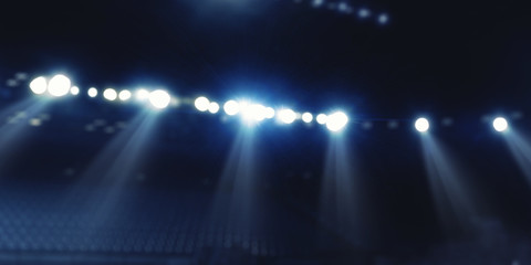 Sport stadium in lights . Mixed media © Sergey Nivens