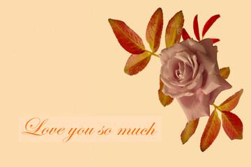 Card for love day vintage style