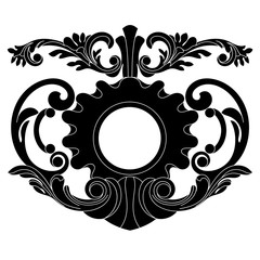 Vintage baroque ornament, corner. Retro pattern antique style acanthus. Decorative design element filigree calligraphy vector. - stock vector	