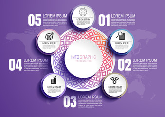 infographic business data, process chart design template for presentation. abstract timeline elements, vector illustration, EPS10.
