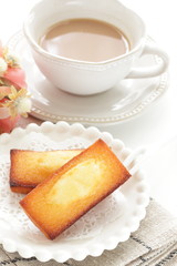 Fototapeta na wymiar Homemade rectangle cake on dish for gourmet dessert