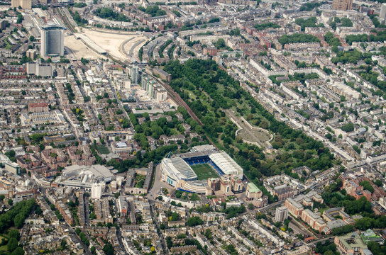 Stamford Bridge Stadium, Chelsea - Aerial View