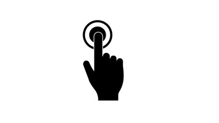  Hand clicking icon. Finger illustration