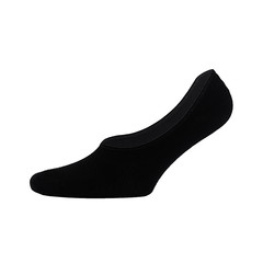 Blank black cotton sport short sock on invisible  foot isolated on white background as mock up for...