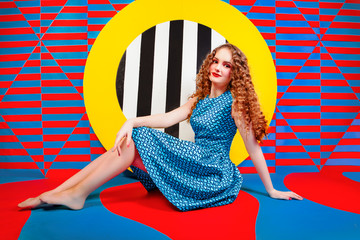 Beautiful female in pop art