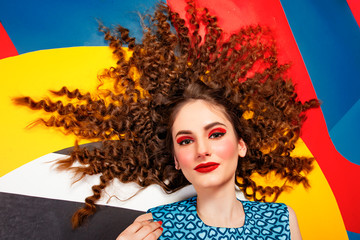 Beautiful female in pop art