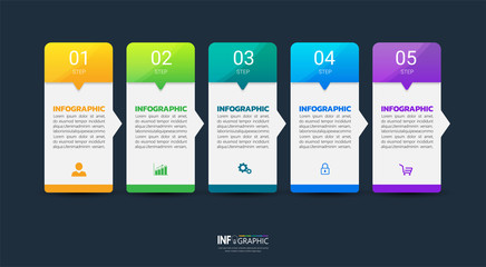 Colorful Infographics design template, can be used for workflow layout, diagram, annual report, web design.Creative banner, label vector.