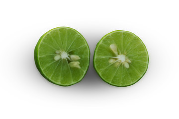 Green Lemon with clipping - Top view