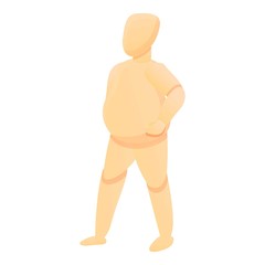 Mannequin standing icon. Cartoon of mannequin standing vector icon for web design isolated on white background