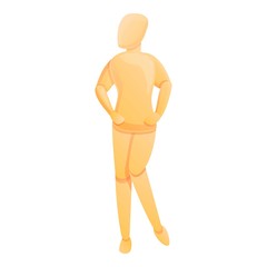Fabric mannequin icon. Cartoon of fabric mannequin vector icon for web design isolated on white background