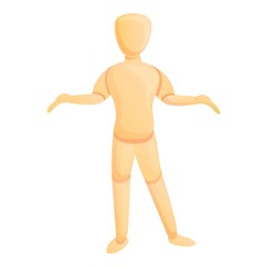 Mannequin question icon. Cartoon of mannequin question vector icon for web design isolated on white background