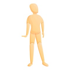 Child mannequin icon. Cartoon of child mannequin vector icon for web design isolated on white background