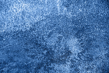 Metal rust wall texture surface natural color use for background in classic blue trendy color. Color of the year 2020.