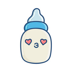 kawaii baby bottle cartoon illustration