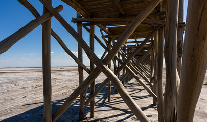 Fototapeta premium Urmia Lake Iran Jetty