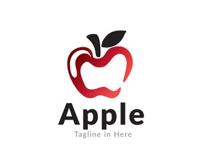red fresh apple style logo design inspiration