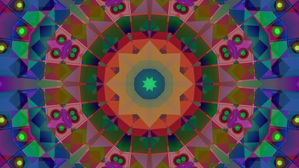 Fototapeta premium Kaleidoscope Mandala Art Design Abstract Background