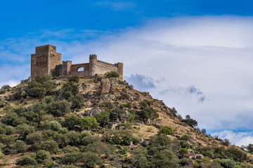 Fototapeta na wymiar Castle of Burguillos del Cerro, in the province of Badajoz, Extremadura, Spain