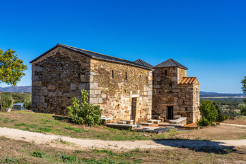 Mozarabic Basilica of Santa Lucia del Trampal in Alcuescar, Extremadura, Spain