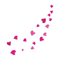 hearts on white background