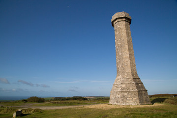Fototapeta na wymiar Hardy Monument in Dorset - a local landmark dedicated to Vice-Admiral Hardy