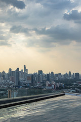 View of the modern Bangkok city