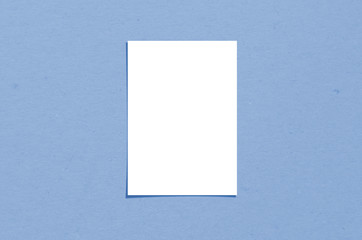 Blank white vertical paper sheet 5x7 inches with shadow overlay. Modern and stylish greeting card...